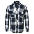 thumbnail image 1 of FashionOutfit Men's Casual Plaid Flannel Woven Long Sleeves Button Down Shirt, 1 of 4