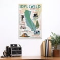 thumbnail image 2 of Idyllwild, California, Typography and Icons (12x18 Aluminum Art, Indoor Outdoor Metal Sign Decor), 2 of 5