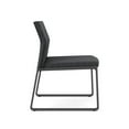 thumbnail image 4 of Lesro Gansett Steel and Fabric Waiting Room Armless Guest Chair in Charcoal/Adler Nocturnal, 4 of 7