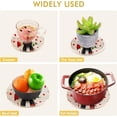 thumbnail image 5 of GZHJMY Cute Puppy Giving Roses Trivet Pot Holder, Round Woven Potholders Set 2PCS-Braided - Coasters - Table Mats 32 for Kitchen Pans Bowl Teapot, 5 of 7