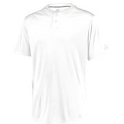 Russell Adult Performance Two-Button Solid Jersey, White - Medium