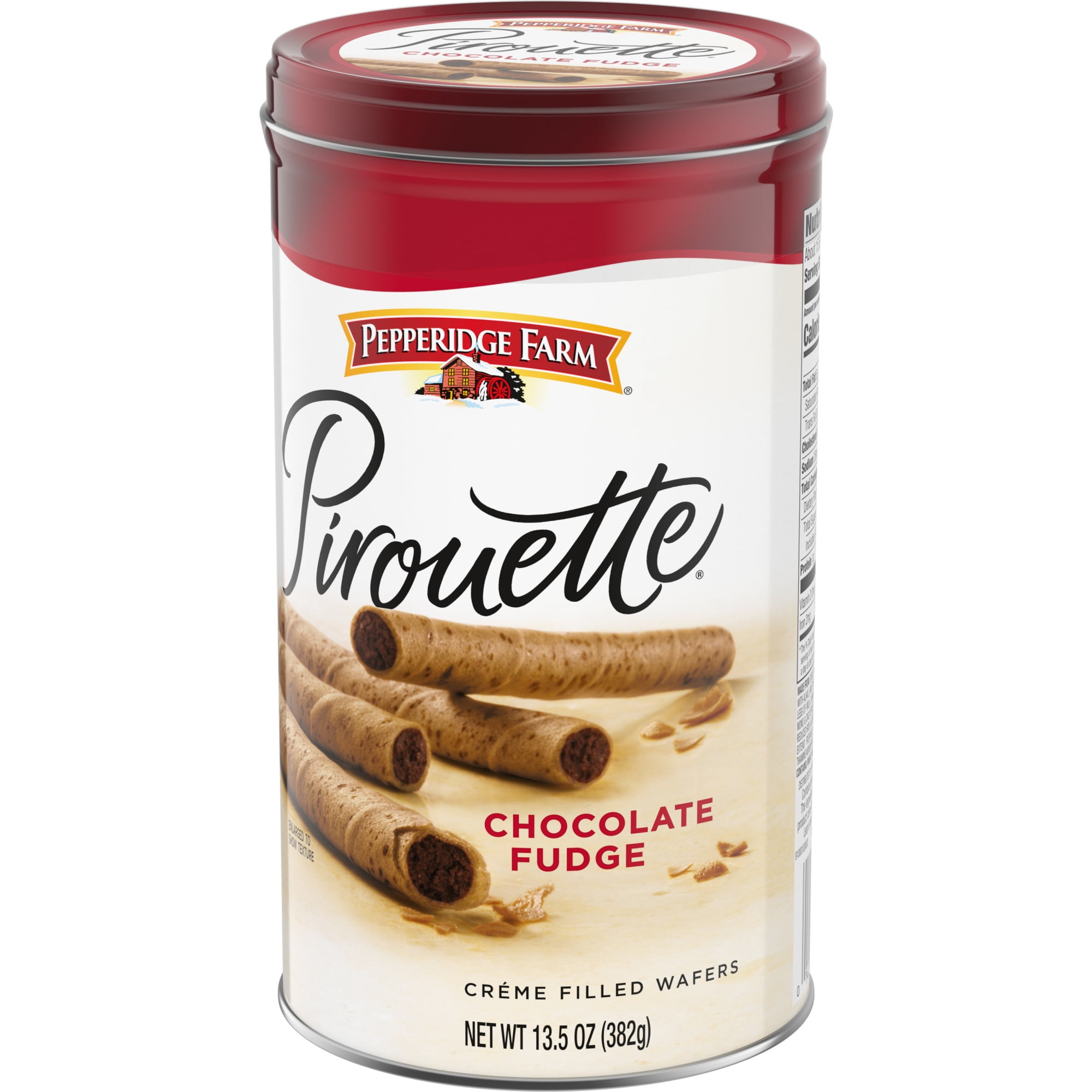 Buy Pepperidge Farm Pirouette Cookies, Chocolate Fudge Créme Filled Wafers, 13.5 Oz Tin Online