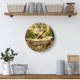thumbnail image 2 of Eveokoki Bathroom Wall Clock Ducks Bathtub Surrounded By Flowers Silent Non-Ticking Desk Clock Decorative For Living Room Home Office School Kitchen Wall Decoration Shop Hotel Round 12", 2 of 4