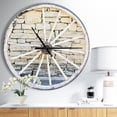 thumbnail image 2 of DesignArt Old Vintage Broken Wood Wheel Large Wall Clock, 2 of 2