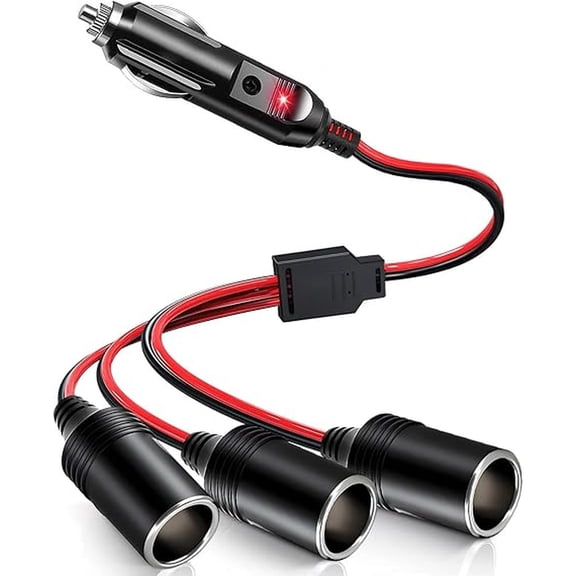 Car cigarette Lighter Splitter, 12v splitter,1 to 3 Socket,12V 24V Plug Adapter