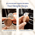 thumbnail image 3 of Scent Theory Fragrance Diffuser Set for Cars with 2 Refill Pods, Amber Leather, 3 of 9
