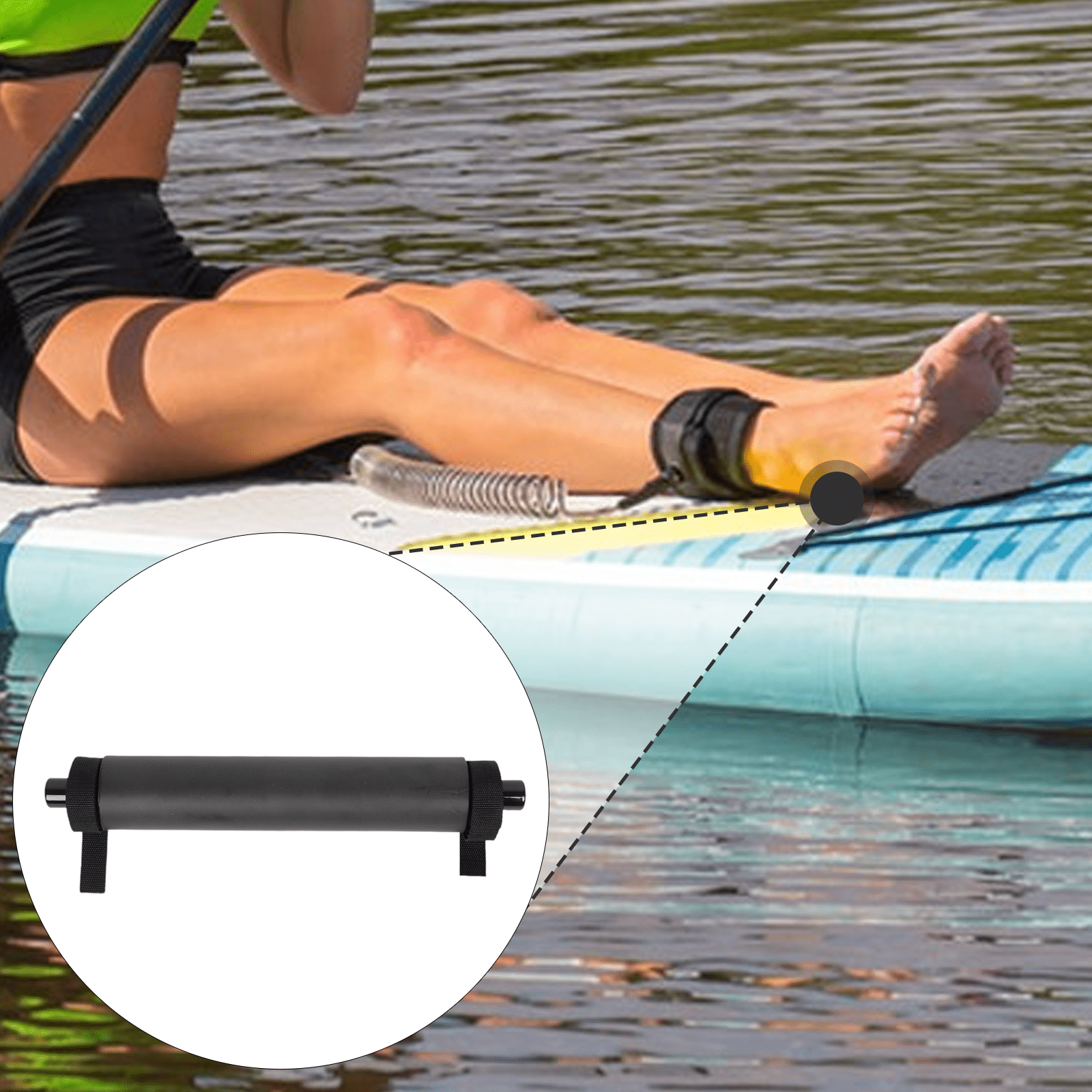DimyFew Boat Foot Rest Boat Seat Foot Brace Lightweight Kayak Seat Foot Brace Kayak Foot Black
