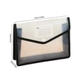 thumbnail image 3 of Fmbmuo File Folders Clear 1 Pack Waterproof Plastic Document Organizer, Portable Snap Closure Storage Bag Paper Organizer for Office College Paper Organizer, 3 of 5