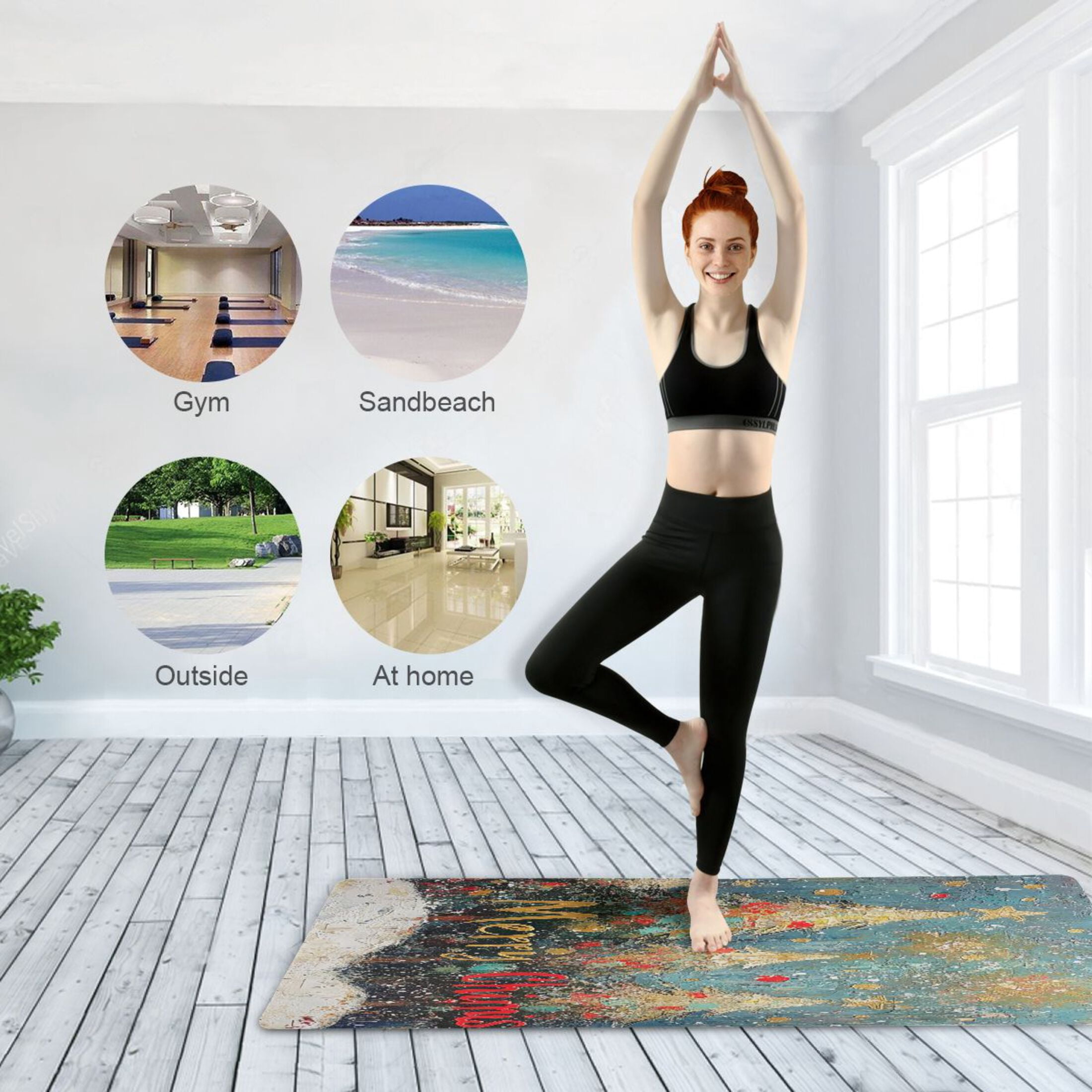 BZSMCE Yoga Mat Women Merry Chimis Fitness Mat
