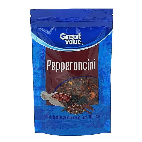 Mezcla de chiles secos Great Value pepperoncini triturados 32 g