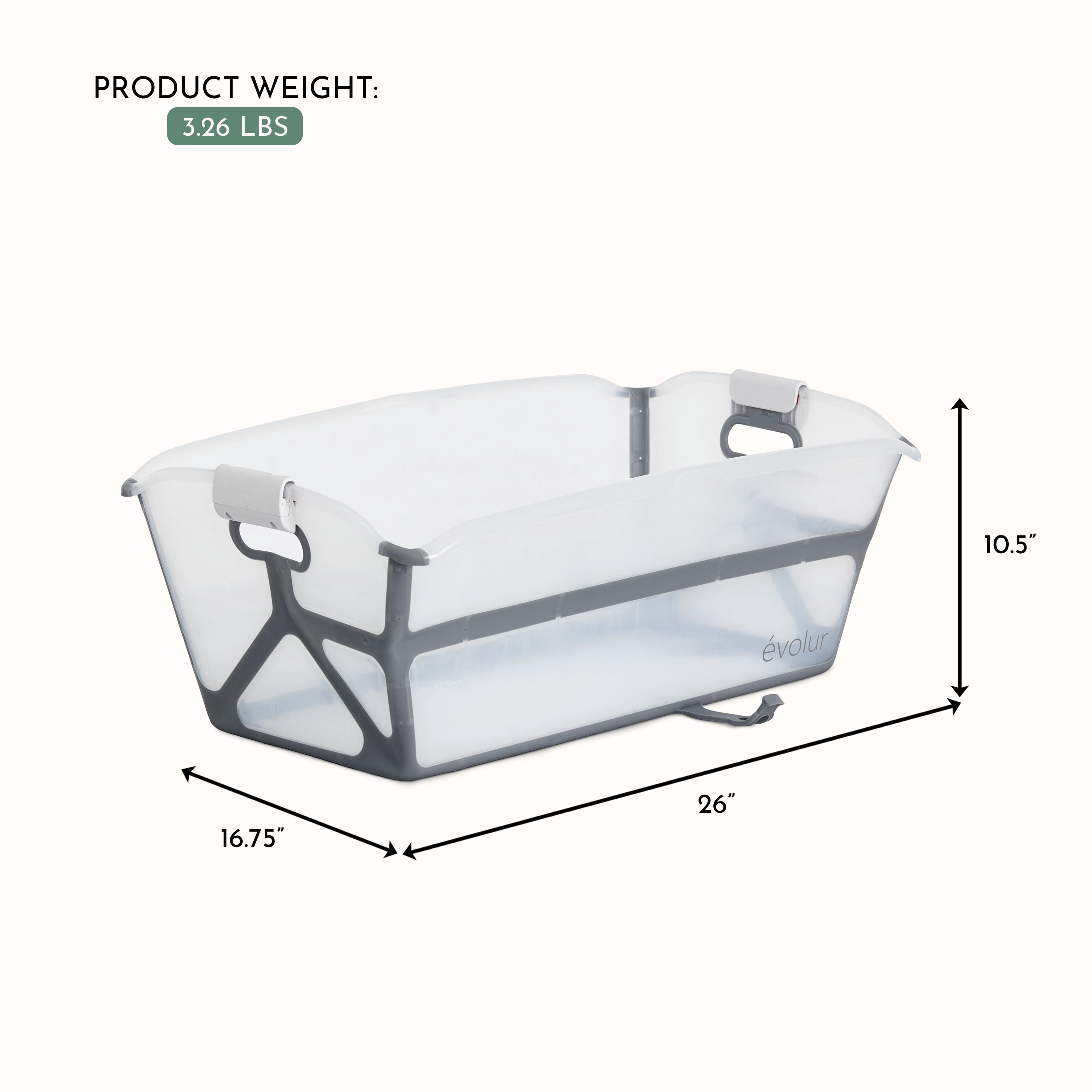 Evolur Supple Baby Spa Bath Tub, White