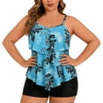 thumbnail image 1 of Plus Tamaño Traje de Baño Tops para las Mujeres Estampado Cintura Alta Pantalones de Baño Dos Piezas Conjunto de Traje de Baño, Más Tamaño Conjuntos de Bikini para las Mujeres, 1 of 8