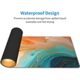 thumbnail image 5 of Orange Teal Marble Mouse Pad - Marbled Design Gaming Mouse Pad 31.5x11.8 Inch Colored Marbling Print Desk Mat Extended Mousepad for Work Game Office Home, 5 of 6