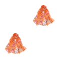 thumbnail image 2 of ZheElen Cloth Lightweight Portable Scarf Versatile For Wide Application And Easy Matching With Floral orange 2Set, 2 of 6