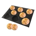 thumbnail image 2 of Moldes para panecillos de hamburguesa con 8 agujeros para hornear Moldes de silicona de malla para hornear Moldes para hornear perforados antiadherentes, 2 of 8