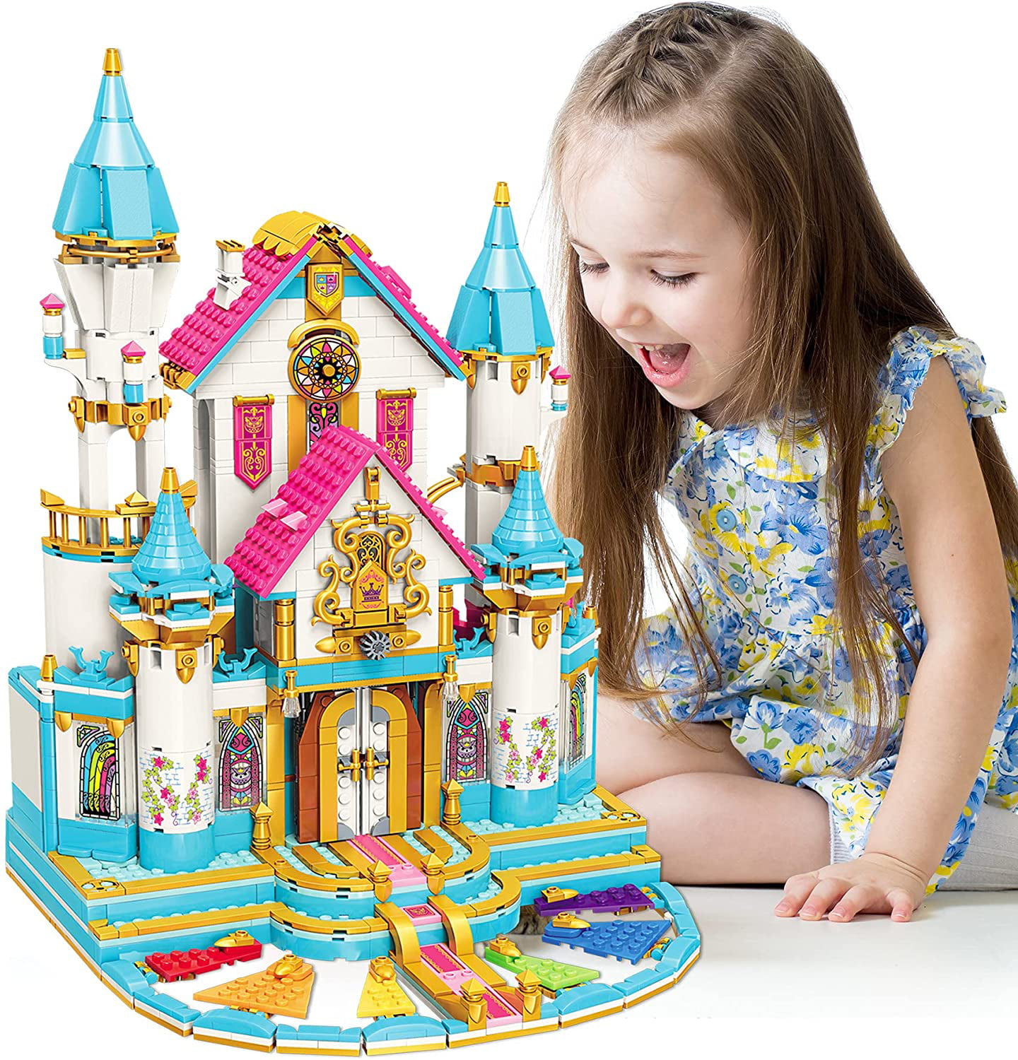 Blocks Bricks Building Girls Princess Castle Toys Educational Toy Children Kids! 
