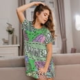 thumbnail image 3 of Lsque Summer Pattern Nightgowns for Women Sleep Shirts Short Sleeve Nightshirt Pullover Nightdress Soft Sleepwear Relaxed Fit Nightdress, 3 of 6
