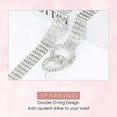 thumbnail image 3 of Women Rhinestone Belt Silver Shiny Diamond Fashion Crystal Ladies Double O-Ring Waist Belt for Jeans Dressesby, 3 of 6