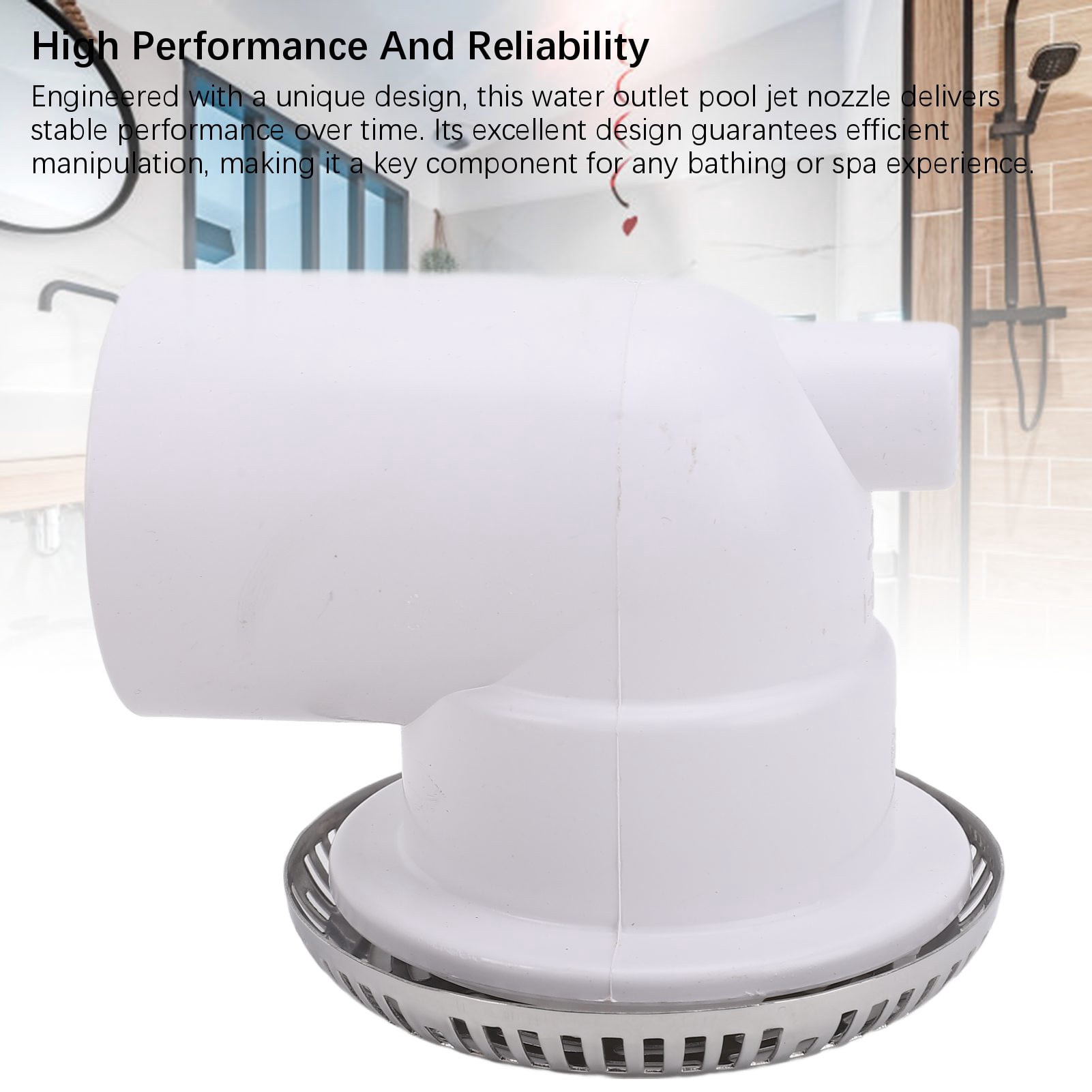 Unbranded Bathtub Jet Nozzle, 304 Stainless Steel & PVC Detachable Exquisite Water Outlet Pool Jet Nozzle for SPA Massage Tub, Hot Tub, and Hydrotherapy Pools