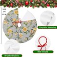 thumbnail image 5 of Yellow Rose Christmas Tree Skirt 36 Inches, Vintage Country Botanical Floral Vines Xmas Trees Skirt Mat Cover Decorations for Holiday Party Indoor Outdoor, 5 of 9