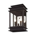 thumbnail image 4 of Livex Lighting Princeton 2 Light Outdoor Wall Lantern in Bronze, 4 of 9