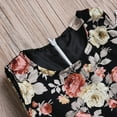 thumbnail image 4 of Mialoley Little Girls Summer Jumpsuit, Floral Round Neck Sleeveless Back Zip Jumpsuit, 4 of 8