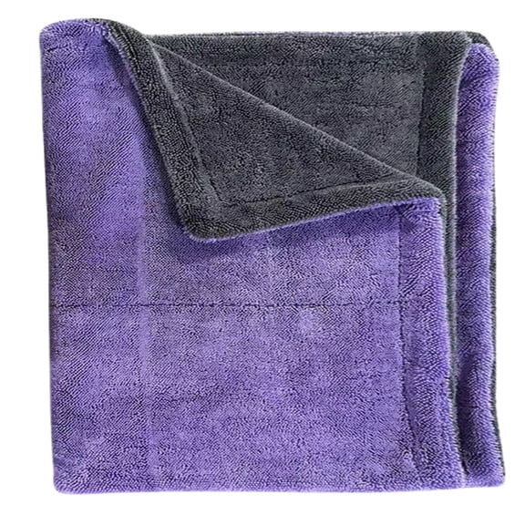 40x40cm Cleaning Towel, Original Absorbent Microfiber Cloth, Bathroom Car Home Toilet Cleaning Rags, Lint Free Quick Dry Reusable (Purple)