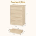 thumbnail image 2 of 2025 New 5 Drawer Dresser for Bedroom, Natural 5 Chest of Drawers Tall with Large Drawers Storage, Modern Dresser Organizer for Living Room, Nursery, Entryway, 2 of 7