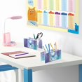 thumbnail image 4 of Butterfly Acrylic Pen Holder Cup 4 Compartments Clear Pencil Organizer Makeup Brush Holder Storage for Office Desktop Dorm, 4 of 5