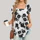 thumbnail image 1 of Fiudx Ofertas y Liquidaciones Blusa Holgada de Manga Corta con Cuello En V Informal Estampada a La Moda para Mujer, 1 of 5