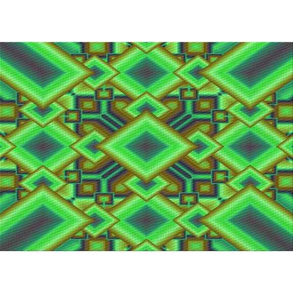 Ahgly Company Machine Washable Indoor Rectangle Transitional Neon Green Area Rugs, 8' x 10'