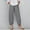 Gray, variant on Women's Jeans Plus Size Pants Summer Women Casual High Waist Solid Summer Cotton Loose Long Straight Pants Navy