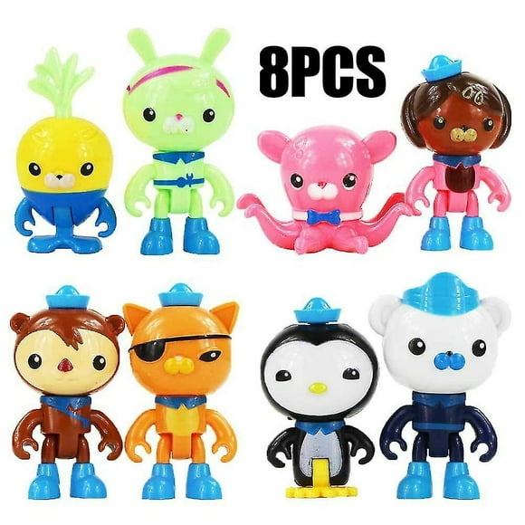 8pcs/set The Octonauts Figures Octo Crew Pack Playset Action Figure Doll Toy Kids Gift