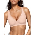 thumbnail image 1 of Bra OEAK Deep V Inalámbrico Cómodo Push Up Nude XL para mujer, 1 of 7