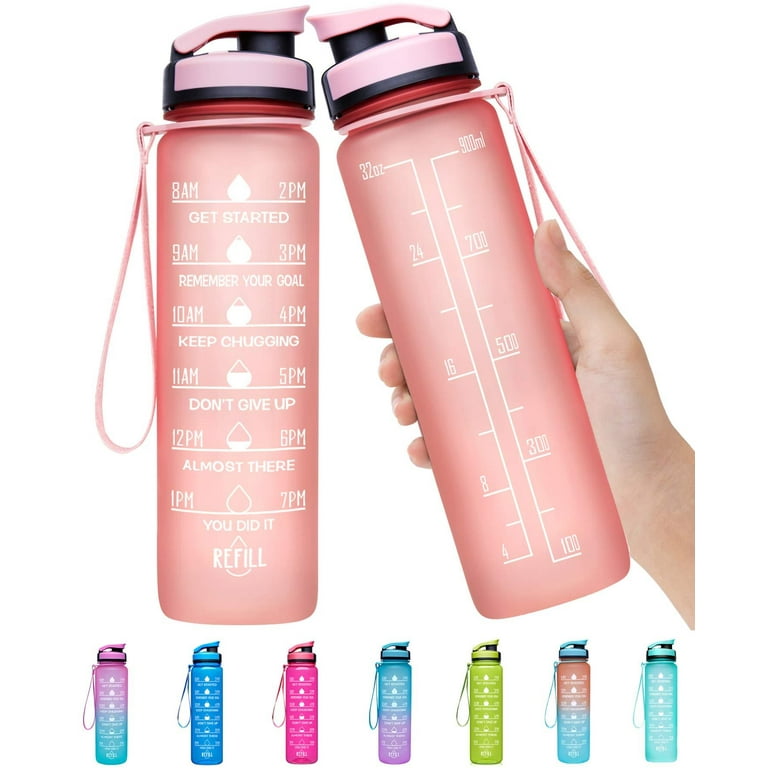 LEADO 32oz 1Liter Motivational Tracking Water Bottle with Times to Drink -  Aguamenti - Funny Christm…See more LEADO 32oz 1Liter Motivational Tracking