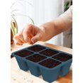 thumbnail image 6 of GHOJET 3Pcs Silicone Plant Starter Trays,6.69×4.64×2.48in Reusable Seed Starting Trays Planting Trays Silicone Seed Starter Tray 6 Cell Silicone Planting Trays Easy to Release, 6 of 9