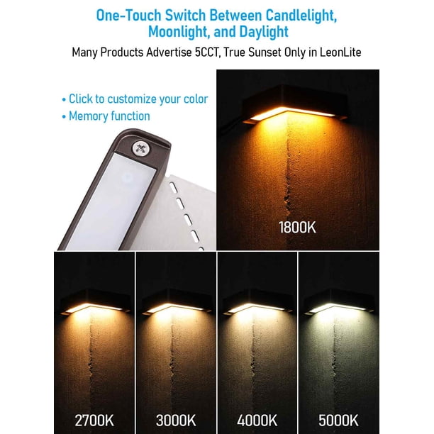 12 Pack 5CCT LED Hardscape Light Right Angle, 1800K/2700K/3000K