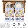 thumbnail image 5 of Easter Kitchen Towels Set of 4, Watercolor Gnomes Eggs Daisy Flower Light Purple Plaid Absorbent Dish Towels for Kitchen, Microfiber Hand Towel, Quick Drying Tea Towel for Cleaning Dishcloths, 5 of 7