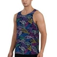thumbnail image 2 of Daiia Cute Line Fish Printed Men's Quick Dry Fit Muscle Tank Top Slim-Fit Tank Workout Tank Top Lightweight Sports Tank Top-Medium, 2 of 7