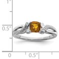 thumbnail image 4 of Sterling Silver Whiskey Quartz Diamond Ring. Carat Wt- 0.015ct. Gem Wt- 0.52ct, 4 of 4