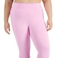 thumbnail image 2 of ID Ideology Women's Cropped Leggings Pink Size 2X, 2 of 3