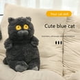 thumbnail image 3 of hirigin Cat Stuffed Animals Black Cat Plush, 16 inch Super Soft Stuffed Cat Pillow, Adorable Cat Plushie with Big Eye Design, Kitty Stuffed Animal for Gifts,Decor (Black), 3 of 8