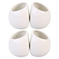 thumbnail image 3 of Yongwei 4pc Ceramic Hanging Wall Planter Modern Flower Pots White, 3 of 10