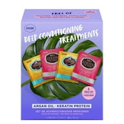 ($7.08 Value) HASK Argan Repairing and Keratin Smoothing Sulfate-Free Deep Conditioners, 1.75 oz Gift Set (4 pack, 2 EA)