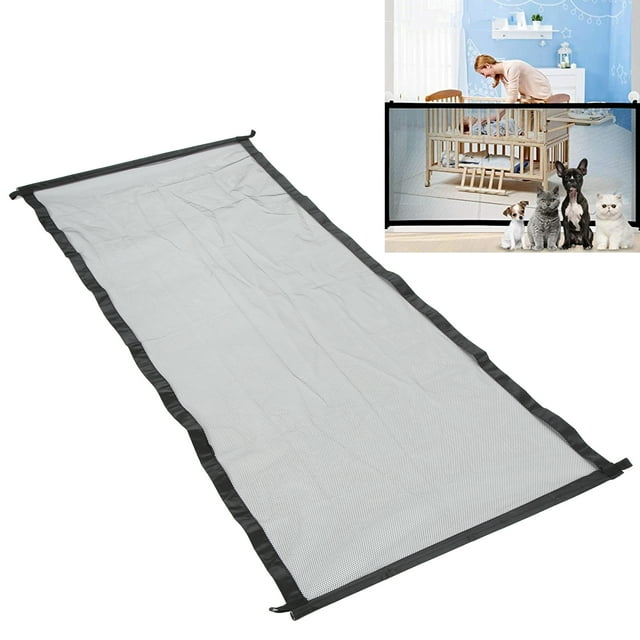 Dog Mesh Gate, Pet Mesh Enclosure Gate, Baby Isolation Gate, Step Over Pet Fence, Mesh Baby Pet Gate, For Stairways Doorways Hallways Banisters Indoor Outdoor