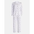 thumbnail image 5 of Joyspun Women’s Dreamy Soft Collection Notch Collar Long Sleeve Pajama Set, Sizes XS to 3X, 5 of 5