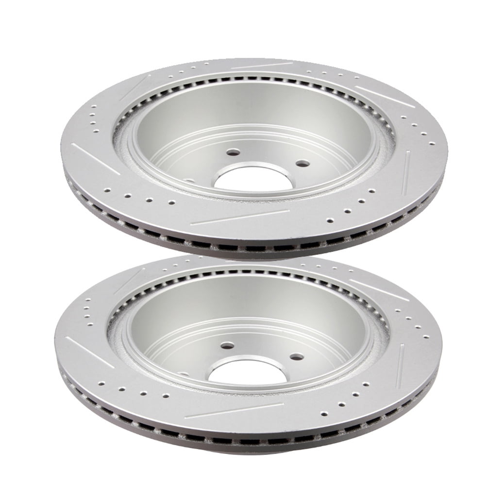 AUTOMUTO Rear Rotors Drilled Slotted Discs Brake Rotor fit for Infiniti FX35,FX37,FX45,JX35,M35h