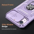thumbnail image 3 of for iPhone 14 Plus Case with Screen Protector - Slide Camera Cover Phone Case with Ring Stand, Heavy Duty Military Grade Shockproof Rugged Bumper for iPhone 14 Plus Accessories Purple, 3 of 15
