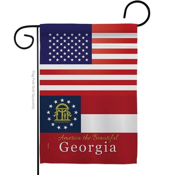 Americana Home & Garden G142562-BO 13 x 18.5 in. USA Georgia American State Vertical Garden Flag with Double-Sided House Decoration Banner Yard Gift