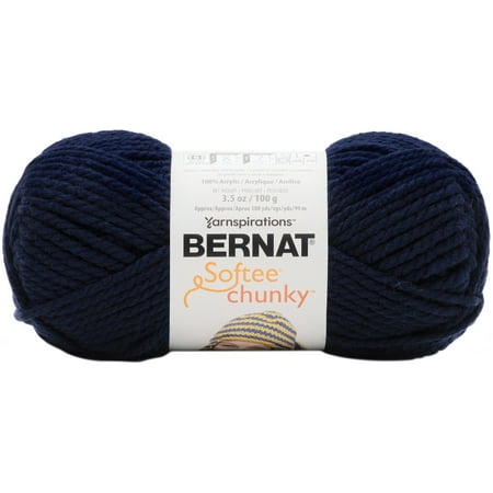 2 Softee Chunky Yarn by Bernat, Dark Green 161128,3.5 oz/100g Super Bulky